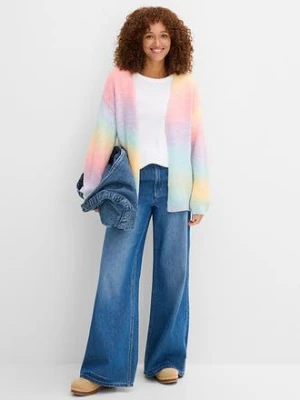 Gruby kardigan z miękkiej mieszanki wełny bonprix