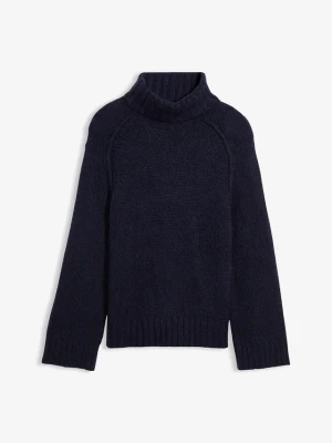 Gruby sweter oversize BonPrix niebieski