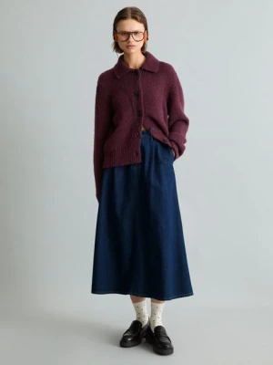 Gruby sweter typu cardigan o regularnym kroju Marc O'Polo červená