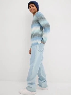 Gruby sweter z efektem ombre bonprix