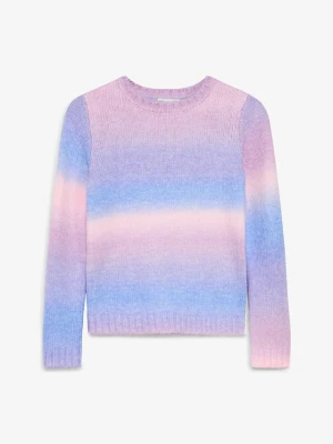 Gruby sweter z miękkiej mieszanki wełny BonPrix fioletowy