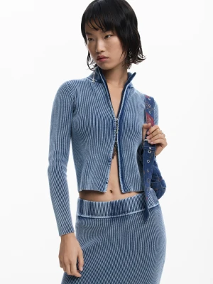 Gruby sweter z zamkiem błyskawicznym Desigual