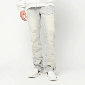 Grunge Wash Effect Jeans Elva Smoke Rise niebieski