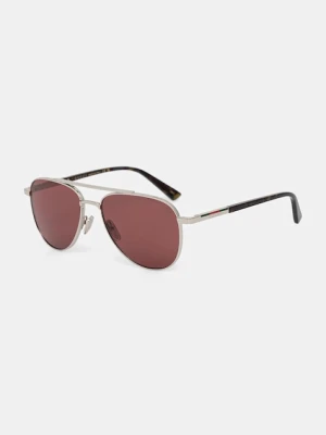 Gucci okulary męskie kolor srebrny GG1962S
