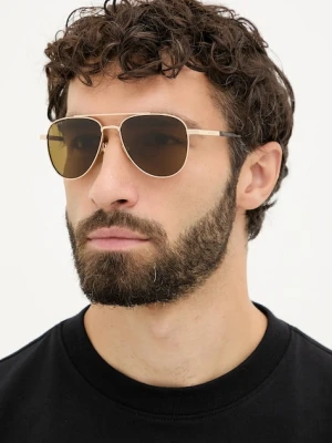 Gucci okulary męskie kolor złoty GG1962S