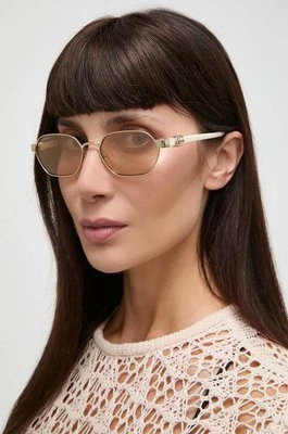 Gucci okulary przeciwsłoneczne damskie kolor beżowy
