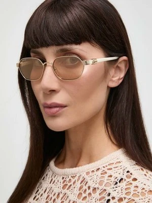 Gucci okulary przeciwsłoneczne damskie kolor beżowy