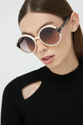 Gucci okulary przeciwsłoneczne damskie kolor biały