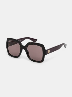 Gucci okulary przeciwsłoneczne damskie kolor bordowy GG1337S