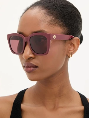 Gucci okulary przeciwsłoneczne damskie kolor bordowy GG1338S