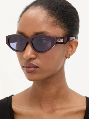 Gucci okulary przeciwsłoneczne damskie kolor bordowy GG1845SA