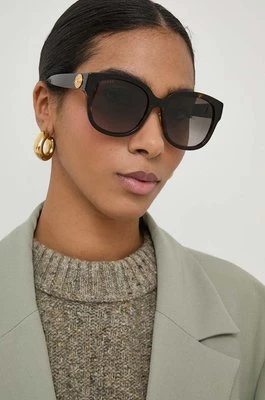 Gucci okulary przeciwsłoneczne damskie kolor brązowy GG1409SK