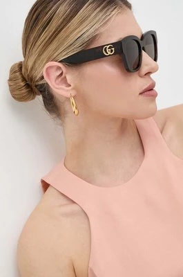 Gucci okulary przeciwsłoneczne damskie kolor brązowy