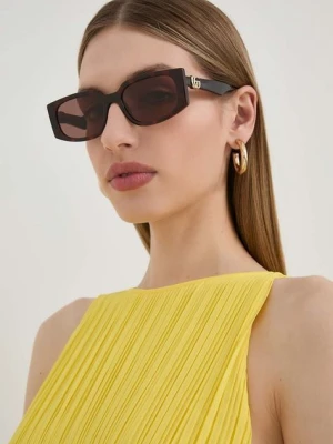 Gucci okulary przeciwsłoneczne damskie kolor brązowy