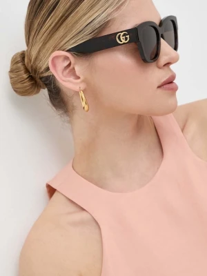 Gucci okulary przeciwsłoneczne damskie kolor brązowy