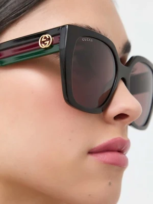 Gucci okulary przeciwsłoneczne damskie kolor brązowy