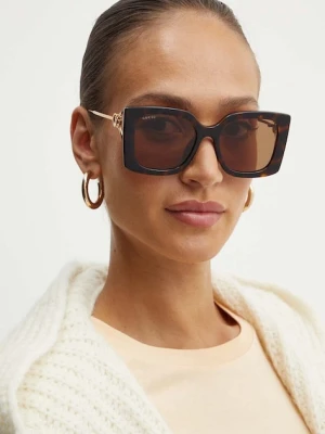 Gucci okulary przeciwsłoneczne damskie kolor brązowy GG1567SA