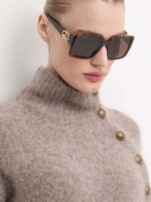 Gucci okulary przeciwsłoneczne damskie kolor brązowy GG1692S