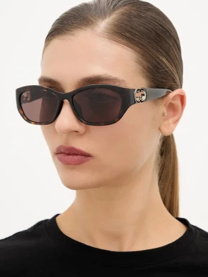 Gucci okulary przeciwsłoneczne damskie kolor brązowy GG1826SK