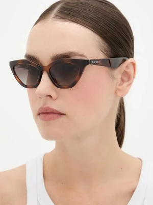 Gucci okulary przeciwsłoneczne damskie kolor brązowy GG1931S