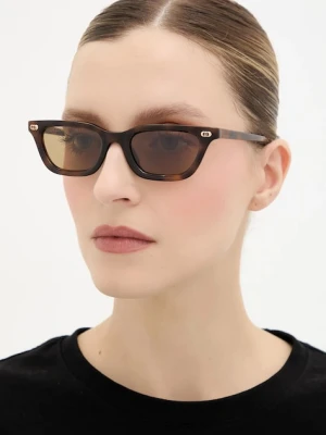 Gucci okulary przeciwsłoneczne damskie kolor brązowy GG1944S