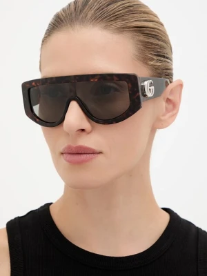Gucci okulary przeciwsłoneczne damskie kolor brązowy GG1950S