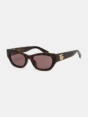 Gucci okulary przeciwsłoneczne damskie kolor brązowy GG1954SA