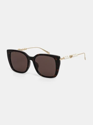 Gucci okulary przeciwsłoneczne damskie kolor brązowy GG1971SA