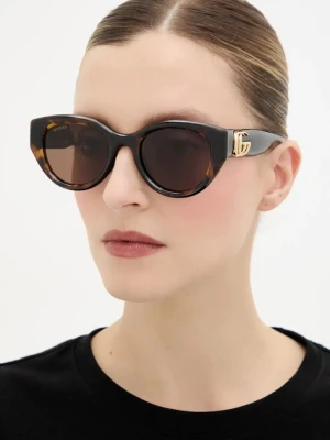 Gucci okulary przeciwsłoneczne damskie kolor brązowy GG1976SK