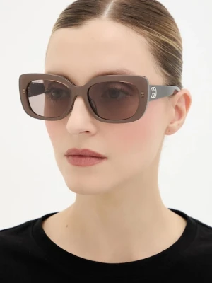 Gucci okulary przeciwsłoneczne damskie kolor brązowy GG1979SK