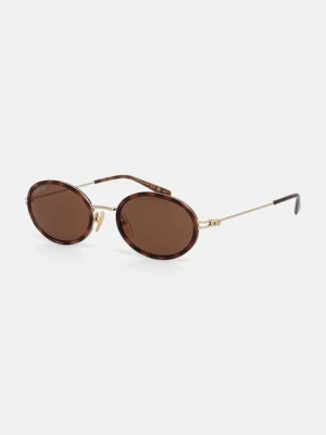 Gucci okulary przeciwsłoneczne damskie kolor brązowy GG1980S