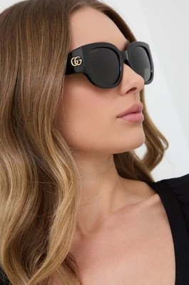 Gucci okulary przeciwsłoneczne damskie kolor czarny