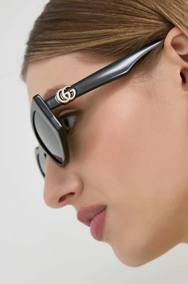 Gucci okulary przeciwsłoneczne damskie kolor czarny