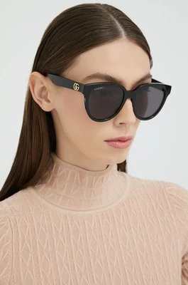 Gucci okulary przeciwsłoneczne damskie kolor czarny