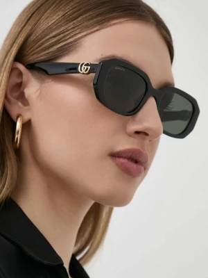 Gucci okulary przeciwsłoneczne damskie kolor czarny