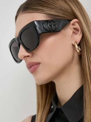 Gucci okulary przeciwsłoneczne damskie kolor czarny