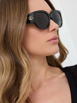 Gucci okulary przeciwsłoneczne damskie kolor czarny
