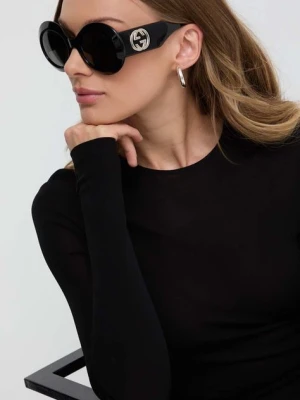 Gucci okulary przeciwsłoneczne damskie kolor czarny