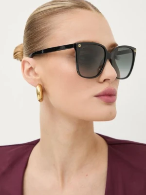 Gucci okulary przeciwsłoneczne damskie kolor czarny GG0022S