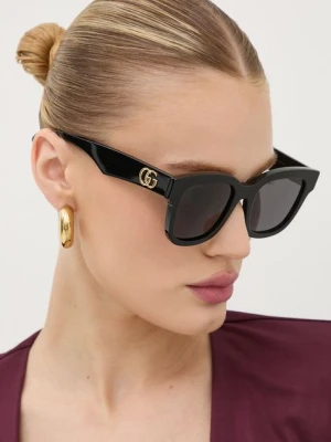 Gucci okulary przeciwsłoneczne damskie kolor czarny GG0998S