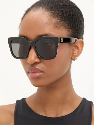 Gucci okulary przeciwsłoneczne damskie kolor czarny GG1338S