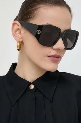 Gucci okulary przeciwsłoneczne damskie kolor czarny GG1402S
