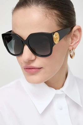 Gucci okulary przeciwsłoneczne damskie kolor czarny GG1407S