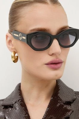 Gucci okulary przeciwsłoneczne damskie kolor czarny GG1553S