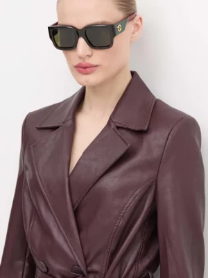 Gucci okulary przeciwsłoneczne damskie kolor czarny GG1663S