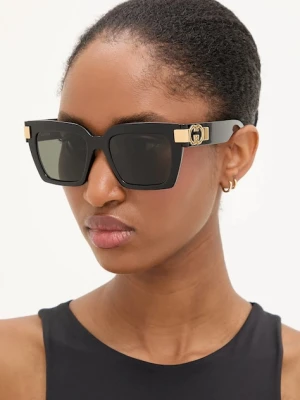 Gucci okulary przeciwsłoneczne damskie kolor czarny GG1689S