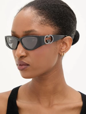 Gucci okulary przeciwsłoneczne damskie kolor czarny GG1824S