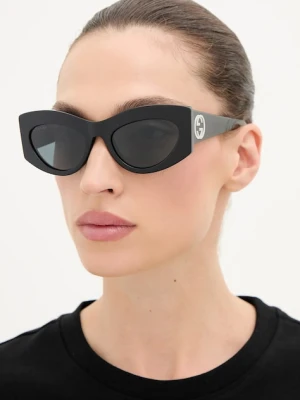 Gucci okulary przeciwsłoneczne damskie kolor czarny GG1843S