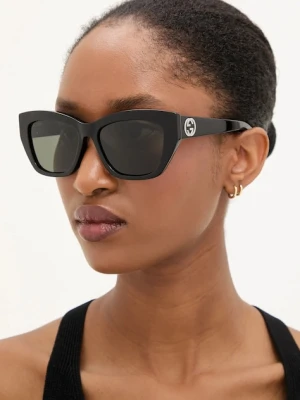 Gucci okulary przeciwsłoneczne damskie kolor czarny GG1844SA
