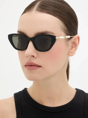 Gucci okulary przeciwsłoneczne damskie kolor czarny GG1968S